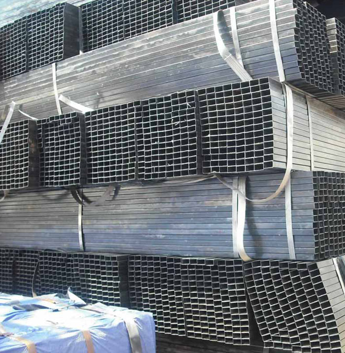 building materials Q235 Hot Rolled Black Rectangle Mild Steel Tube